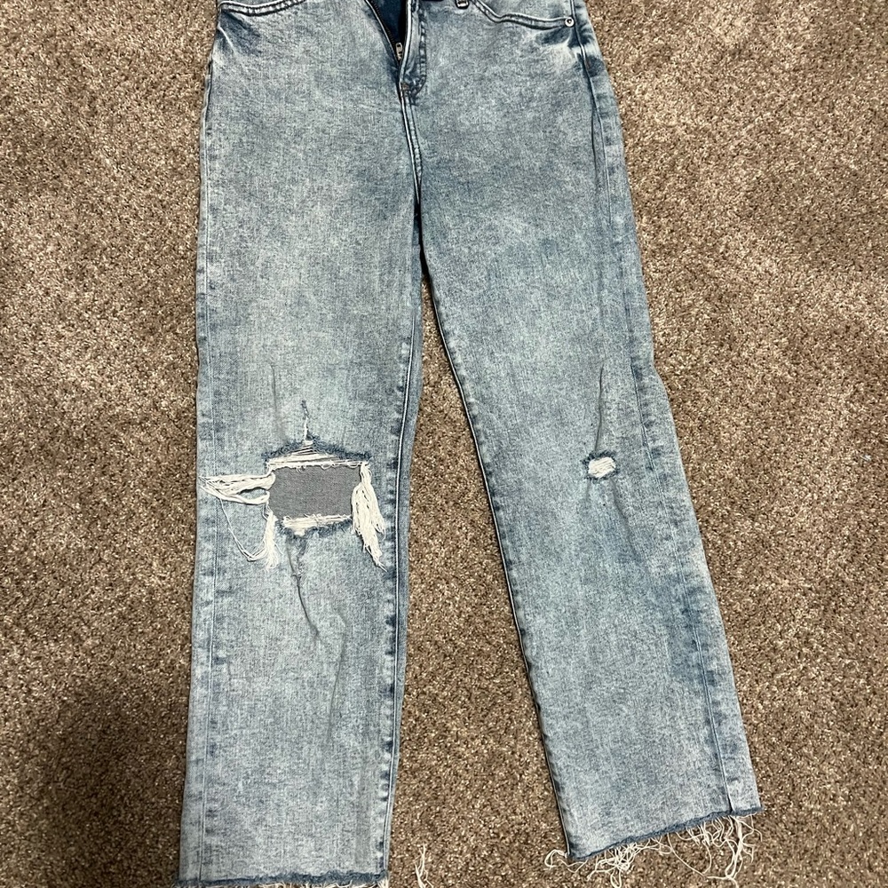 Express Distressed Light Blue Jeans